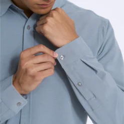 Long Sleeve Bridge Button Down | Light Cloud -Deals Haute Drape Store 0003 V1002LCL 00172