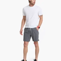 Kore Short | Vintage Charcoal Linen Texture -Deals Haute Drape Store 0149 V302VCL 2387