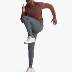 Ponto Performance Half Zip Hoodie | Cedar Heather -Deals Haute Drape Store 0172 V244HCD 00842