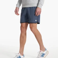 Banks Short | Azure Linen Texture -Deals Haute Drape Store BANKS