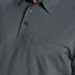 Zephyr Polo | Smoked Beryl Heather -Deals Haute Drape Store V1000HSY FA23 M ECOMM TOPS DETAIL 7