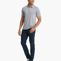 Zephyr Polo | Heather Grey -Deals Haute Drape Store V1000HTG FA22 M ECOMM FULL 0271
