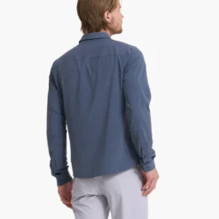 Long Sleeve Bridge Button Down | Azure -Deals Haute Drape Store V1002AZR 2614