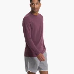 Long Sleeve Current Tech Tee | Chestnut -Deals Haute Drape Store V1003CHN 09099