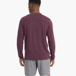 Long Sleeve Current Tech Tee | Chestnut -Deals Haute Drape Store V1003CHN 09108