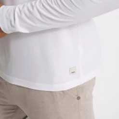 Long Sleeve Current Tech Tee | White -Deals Haute Drape Store V1003WHT SP23 M ECOMM TOPS FULL 0806 1X1 0cd59237 8e57 4b78 9152 389346cdb4eb