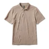Knit Twill Polo | Camel Heather