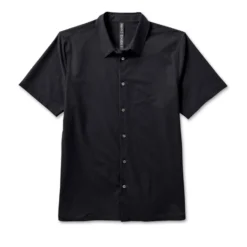 Short Sleeve Manhattan Button Down | Black
