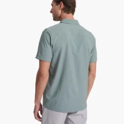 Short Sleeve Manhattan Button Down | Stormy -Deals Haute Drape Store V1024STY SP23 M ECOMM TOPS TOP 1184 1X1 0d8ae1ea 4469 4fff a851 9b11cd866064