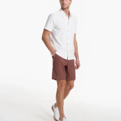 Short Sleeve Manhattan Button Down | White -Deals Haute Drape Store V1024WHT SP23 M ECOMM TOPS TOP 1440 1X1 a7ec8eff 13ed 4f21 a984 3e1da0352210