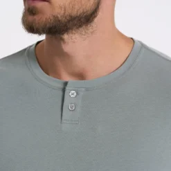 Long Sleeve Ever Henley | Stormy -Deals Haute Drape Store V108STY SP23 M ECOMM TOPS DETAIL 3161 1x1 e3b09e05 40ab 4789 9038 48f5a4dea1a4