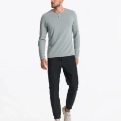 Long Sleeve Ever Henley | Stormy -Deals Haute Drape Store V108STY SP23 M ECOMM TOPS TOP 3134 1x1 f28eb15b 5bb2 48ce aaa4 1f899e2ef334