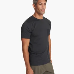 Tradewind Performance Tee | Black Heather -Deals Haute Drape Store V109HBK FA21 M ECOMM TOP 0490