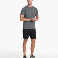 Tradewind Performance Tee | Heather Grey -Deals Haute Drape Store V109HTG FA16 M ECOMM TOPS FULL 2352 4x5 1518252d 9f8b 41e3 8202 5c5396004333