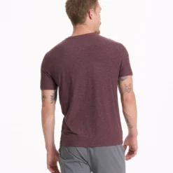 Strato Tech Tee | Chestnut Heather -Deals Haute Drape Store V126HCH 07949