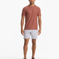 Strato Tech Tee | Copper Heather -Deals Haute Drape Store V126HCO SP23 M ECOMM TOPS FULL 1246 4X5 dcad9101 bafa 4428 bf30 fcfb20adcd95