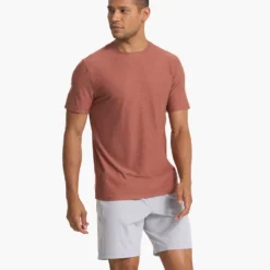 Strato Tech Tee | Copper Heather -Deals Haute Drape Store V126HCO SP23 M ECOMM TOPS TOP 1259 1x1 df7f94ef cd20 44a5 837d acf47bd1bb41