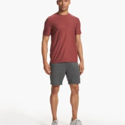Strato Tech Tee | Earth Red Heather -Deals Haute Drape Store V126HER FA23 M ECOMM TOPS FULL 5
