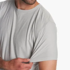 Strato Tech Tee | Platinum Heather -Deals Haute Drape Store V126HPT 2