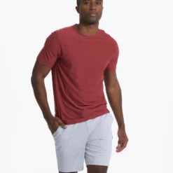 Strato Tech Tee | Currant Heather -Deals Haute Drape Store V126HUT 02674