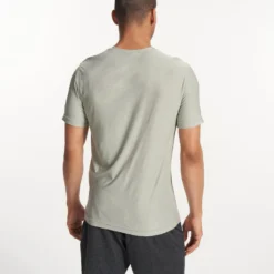 Strato Tech Tee | White Sage Heather -Deals Haute Drape Store V126HWS FA23 M ECOMM TOPS BACK TOPS 6