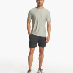 Strato Tech Tee | White Sage Heather -Deals Haute Drape Store V126HWS FA23 M ECOMM TOPS FULL 5