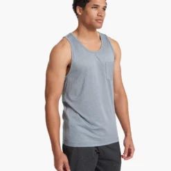 Tradewind Performance Tank | Cloud Heather -Deals Haute Drape Store V142HCL 21SP M ECOMM TANKS FRONT TOPS 3