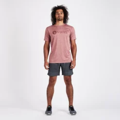 V1 Vuori Tech Tee | Saltwater Red Heather -Deals Haute Drape Store V157SWH 4