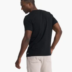 Short-Sleeve Ever Henley | Black -Deals Haute Drape Store V165BLK 3