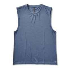 Zephyr Muscle Tee | Light Azure Heather