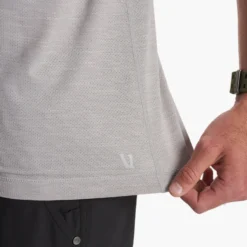 Zephyr Muscle Tee | Heather Grey -Deals Haute Drape Store V167HTG 4