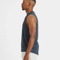 Zephyr Muscle Tee | Indigo Heather -Deals Haute Drape Store V167HTI 2 5615af81 b35e 42ec aaf0 572fe9e1e054