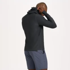 Uluwatu Water Hoodie | Black Heather -Deals Haute Drape Store V169HBK 3