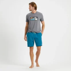 Uluwatu Short-Sleeve Water Tee | Charcoal Heather -Deals Haute Drape Store V170HCC 4