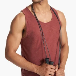 Strato Tech Tank | Earth Red Heather -Deals Haute Drape Store V173HER FA23 M ECOMM TOPS DETAIL 7