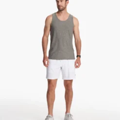 Strato Tech Tank | Heather Grey -Deals Haute Drape Store V173HTG FA23 M ECOMM TOPS FULL 3