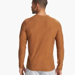 Long Sleeve Strato Tech Tee | Autumn Heather -Deals Haute Drape Store V178HAU FA23 M ECOMM TOPS BACK TOPS 5