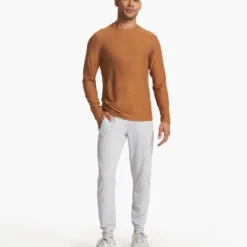 Long Sleeve Strato Tech Tee | Autumn Heather -Deals Haute Drape Store V178HAU FA23 M ECOMM TOPS FULL 3