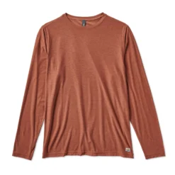Long Sleeve Strato Tech Tee | Copper Heather