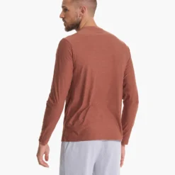 Long Sleeve Strato Tech Tee | Copper Heather -Deals Haute Drape Store V178HCO SP23 M ECOMM TOPS TOP 3709 1X1 fe49a0a0 5b0c 42b5 9cf3 160884d71720