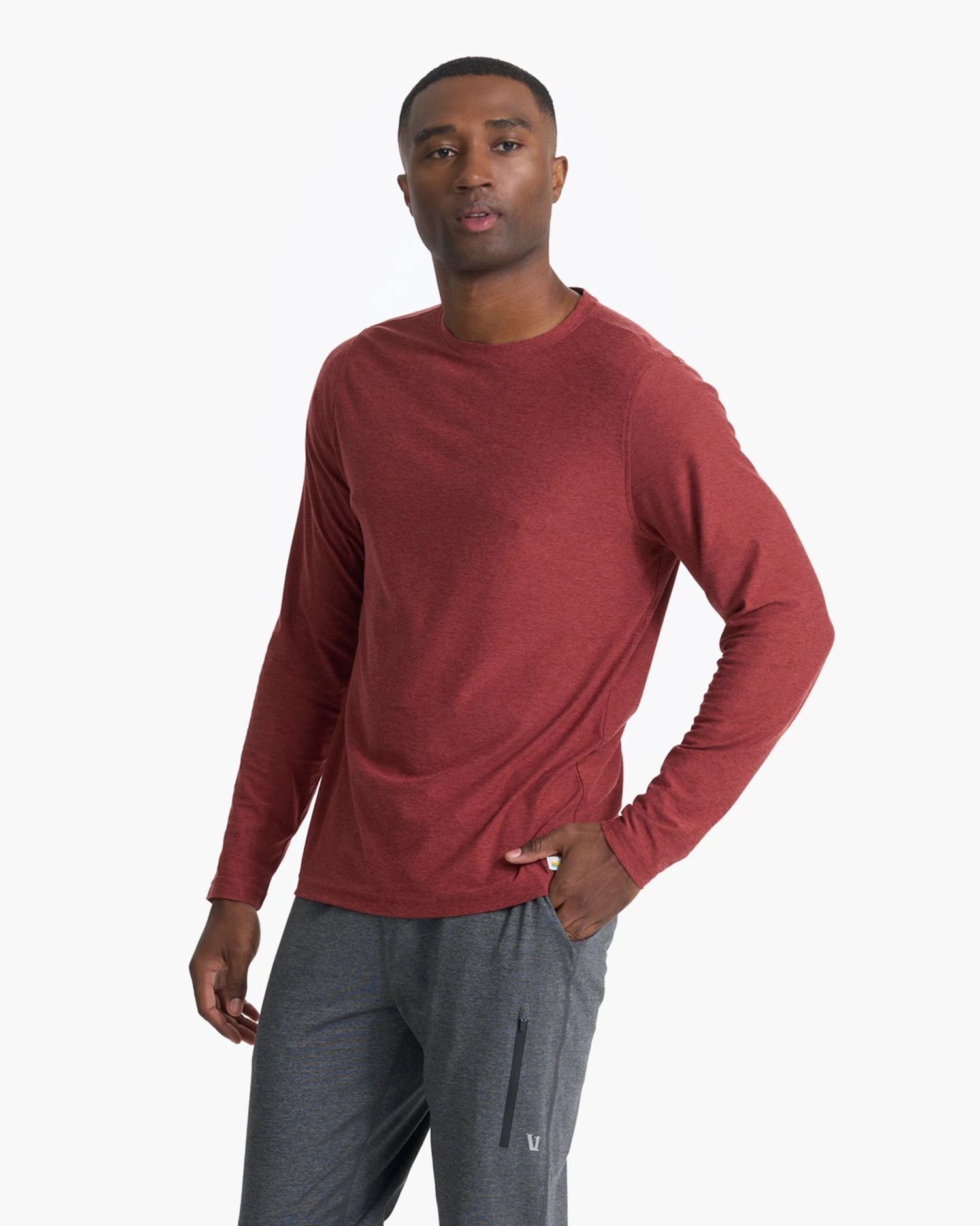 Long-Sleeve Strato Tech Tee | Currant Heather 4 Long-Sleeve Strato Tech Tee | Currant Heather - Image 4