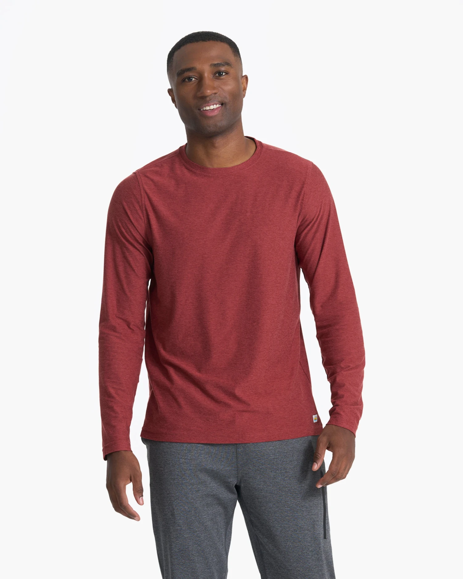 Long-Sleeve Strato Tech Tee | Currant Heather 2 Long-Sleeve Strato Tech Tee | Currant Heather - Image 2