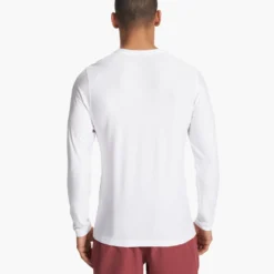 Long Sleeve Strato Tech Tee | White -Deals Haute Drape Store V178WHT FA23 M ECOMM TOPS BACK TOPS 6