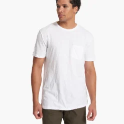 The Rise Tee | White -Deals Haute Drape Store V182WHT SP21 M ECOMM TOP 2797