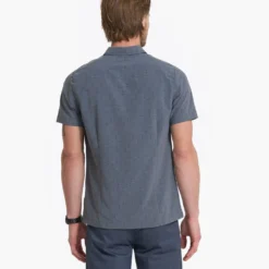 Short-Sleeve Bridge Button Down | Charcoal Arrows -Deals Haute Drape Store V184CHA FA22 M ECOMM 0610