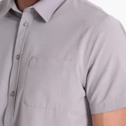 Short Sleeve Bridge Button Down | Fog -Deals Haute Drape Store V184FOG SP23 M ECOMM TOPS DETAIL 2645 1x1 2c736703 96d9 4fa3 95c0 c0c2063f808d scaled