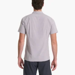 Short Sleeve Bridge Button Down | Fog -Deals Haute Drape Store V184FOG SP23 M ECOMM TOPS TOP 2638 1x1 e219a74c 1af9 4bc8 aa36 0345bf3f6e57