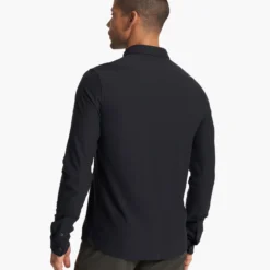 Long Sleeve Ace Button Down | Black -Deals Haute Drape Store V185BLK FA23 M ECOMM TOPS BACK TOPS 5