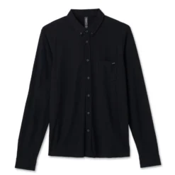 Long Sleeve Ace Button Down | Black