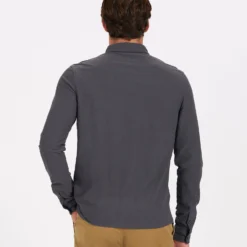 Long-Sleeve Ace Button-Down | Charcoal -Deals Haute Drape Store V185CCL 3